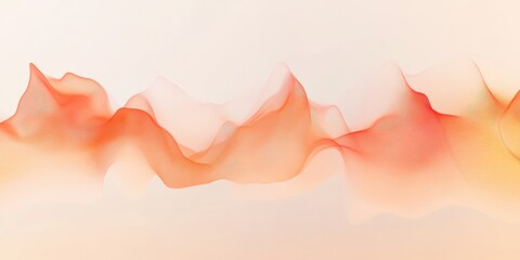 Obraz premium Pulsating lines Muted orange A visualization of sound