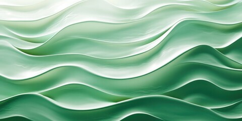 Obraz premium Serene pulsations Light pastel greens A visualization