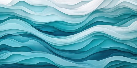Obraz premium sound patterns Gentle aqua A visualization o