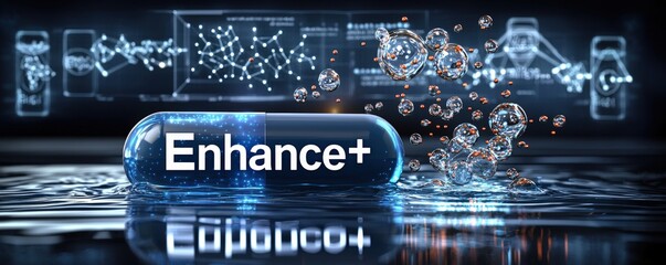 Obraz premium A futuristic capsule labeled 