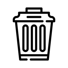 trash bin line icon