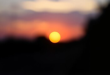 Blurred Sunset with a blurred abstract effect