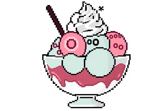 recommend clip art: ASCII Ice Cream Sundae – A sundae where ice cream scoops are m