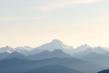 Fototapeta premium Mountain Range Six A number represented by a series of six conne