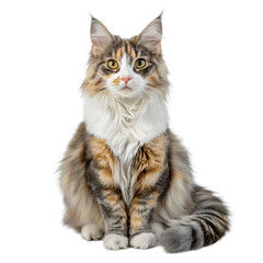Obraz premium Maine Coon cat isolated die-cut 