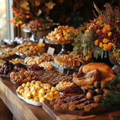 Holidays bring family and friends together with a table spread filled with food  