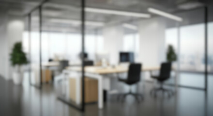モダンなオフィス背景、デフォーカス写真｜Defocus effect of modern business office background