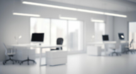 Blurred  modern office｜ぼやけたモダンなオフィス