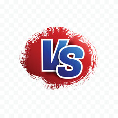 vs or versus match game challenge paint brush logo text written typography element design 