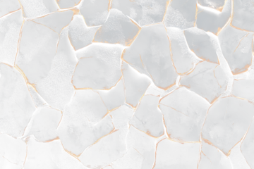 Here's a description for your image, following your specifications

 Cracked dark surface texture.  Irregular dark polygons with gold crack lines.