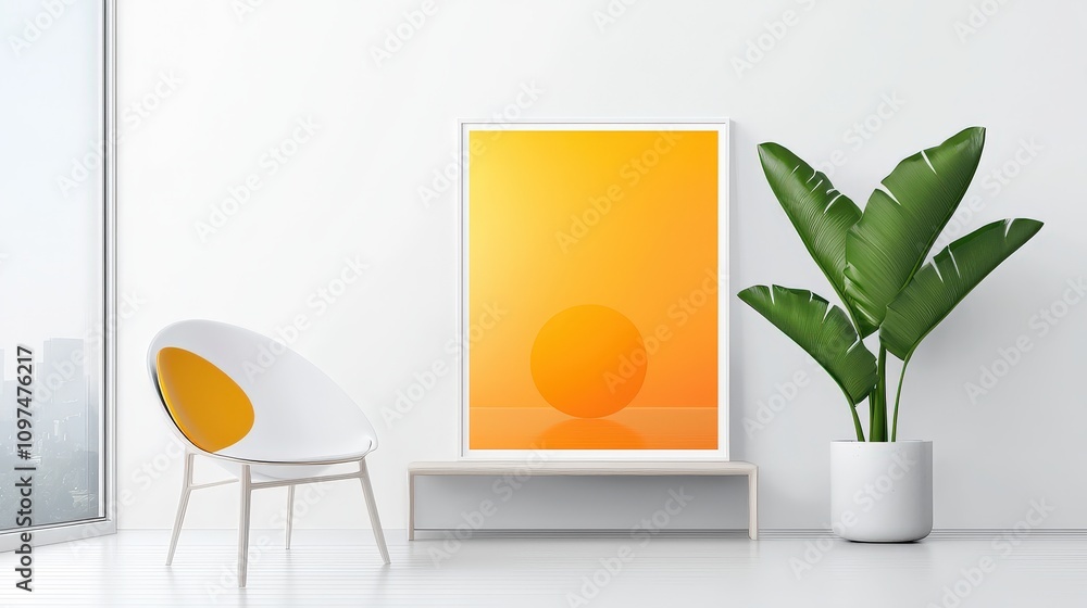 Poster a high-quality poster mockup template with clean lines and editable layers, designed to easily integ