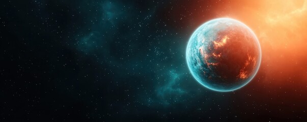 Fototapeta premium Exploring celestial wonders planetary imagery outer space digital art cosmic view astronomy
