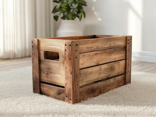 Wooden Crate on Soft Beige Carpet Revisited