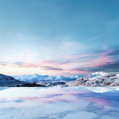 Creating a soft pastel sunset landscape dessert composition on a marble surface for culinary inspiration