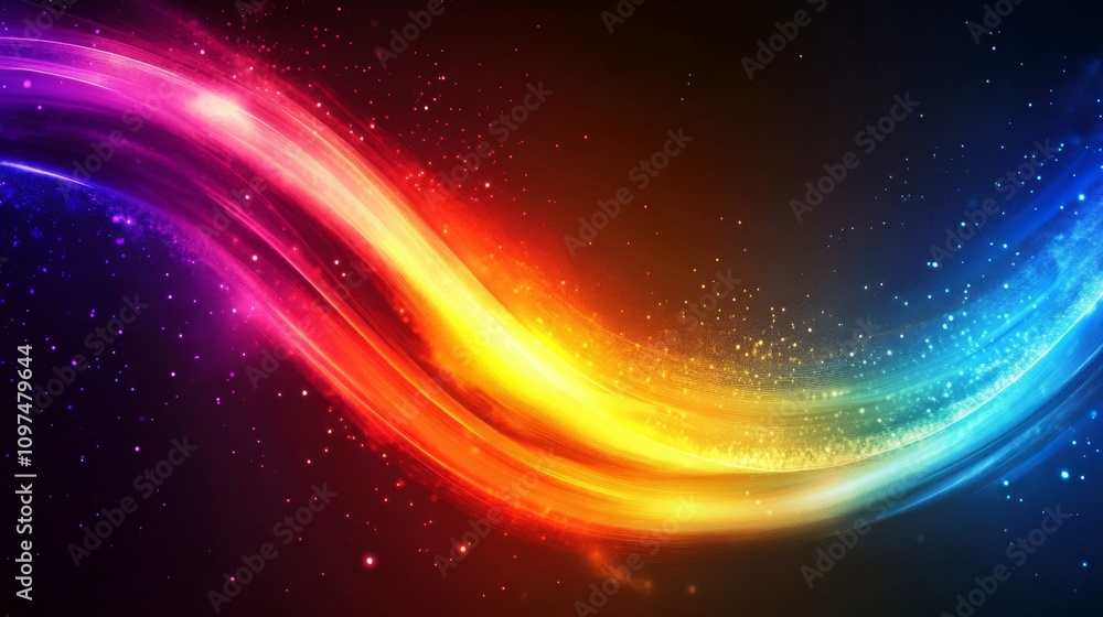 Poster dynamic colorful swirl creating vibrant abstract