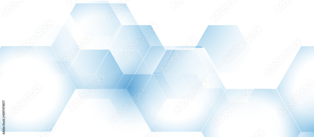 Aufkleber abstract hexagonal background in light blue tones
