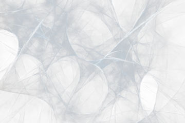 Abstract fractal network, white lines on black Transparent Background.