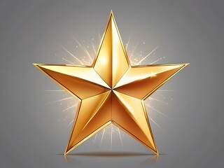 Obraz premium gold star on a white background