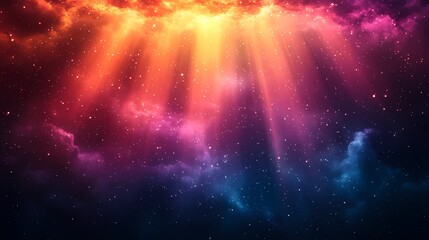 Digital technology rainbow-colored luminous ray illustration poster background