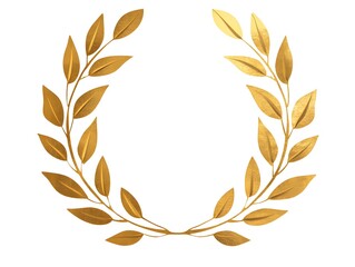 Golden logo frame,Elegant Golden Laurel Wreath Emblem