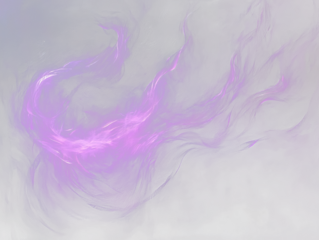 Abstract purple smoke swirls on dark Transparent Background.
