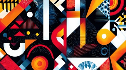 Obraz premium Stunning Geometric Elegance. Abstract Design with Vibrant Patterns