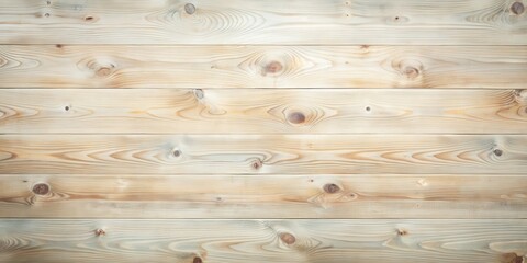 Fototapeta premium High-resolution image of light-colored wood planks arranged horizontally, showcasing the natural grain and knots