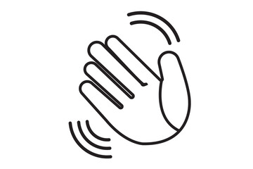 Obraz premium wave hands icon 