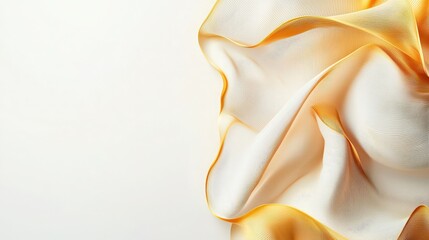 Abstract Gold and White Drape