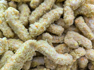 close up of chicken nugget