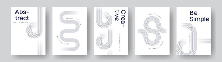 Abstract lines cover or poster, minimalistic design