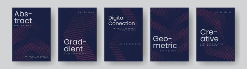 Abstract gardient lines cover or poster, technology design
