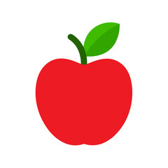 red apple isolated on white