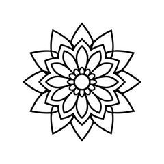 abstract mandala vector  flower illustration