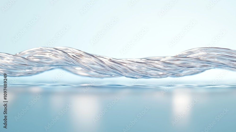 Poster futuristic abstract background with shimmering wave patterns and light reflections for creative proj