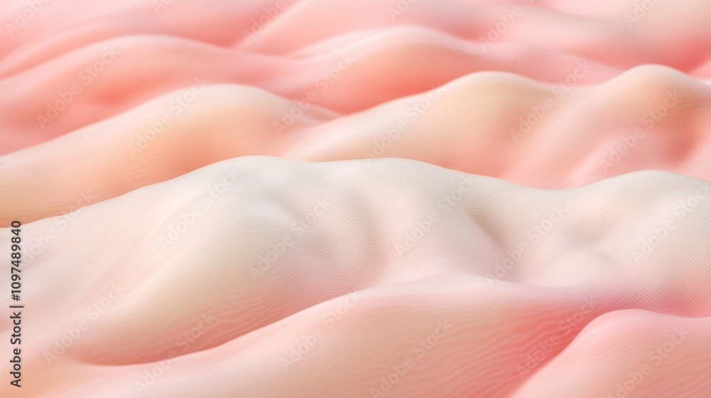 Poster abstract kaleidoscopic gradient design with soft holographic waves and gentle color transitions in f