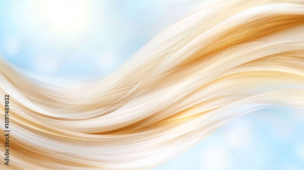 Poster Luminous Abstract Digital Background with Soft Waves and Gentle Light Highlights for Creative Projects and Designs