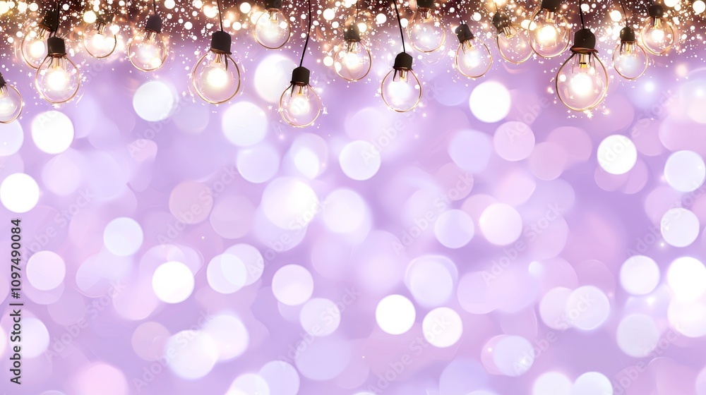 Poster radiant abstract gradient sky with lights and bokeh creating a dreamy digital aesthetic background f