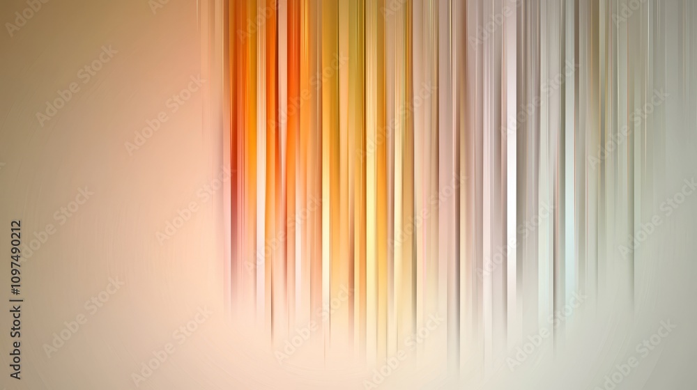 Poster sleek abstract design with gradient pillars in a modern 3d concept portraying depth and creativity