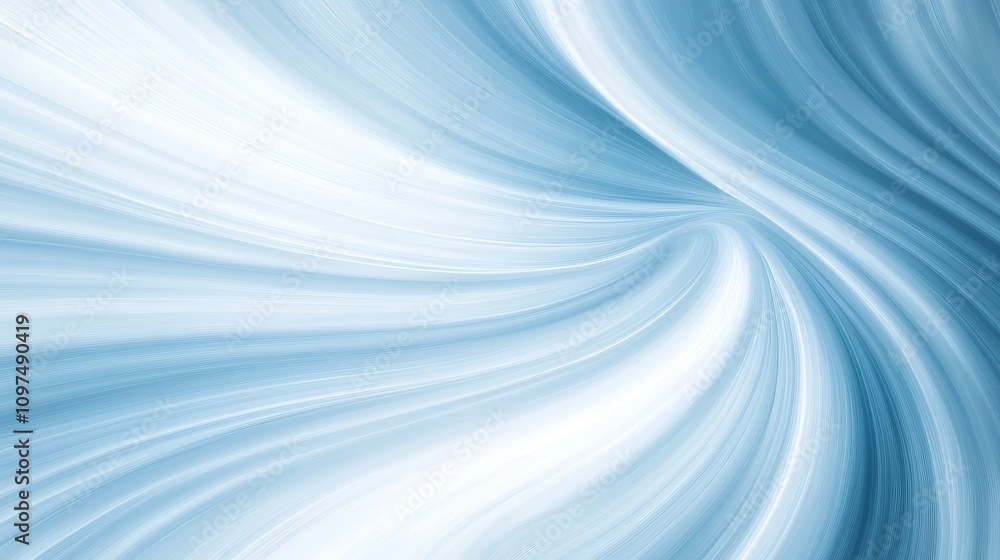 Poster stunning abstract background featuring smooth flowing waves and shimmering light in soft blue tones