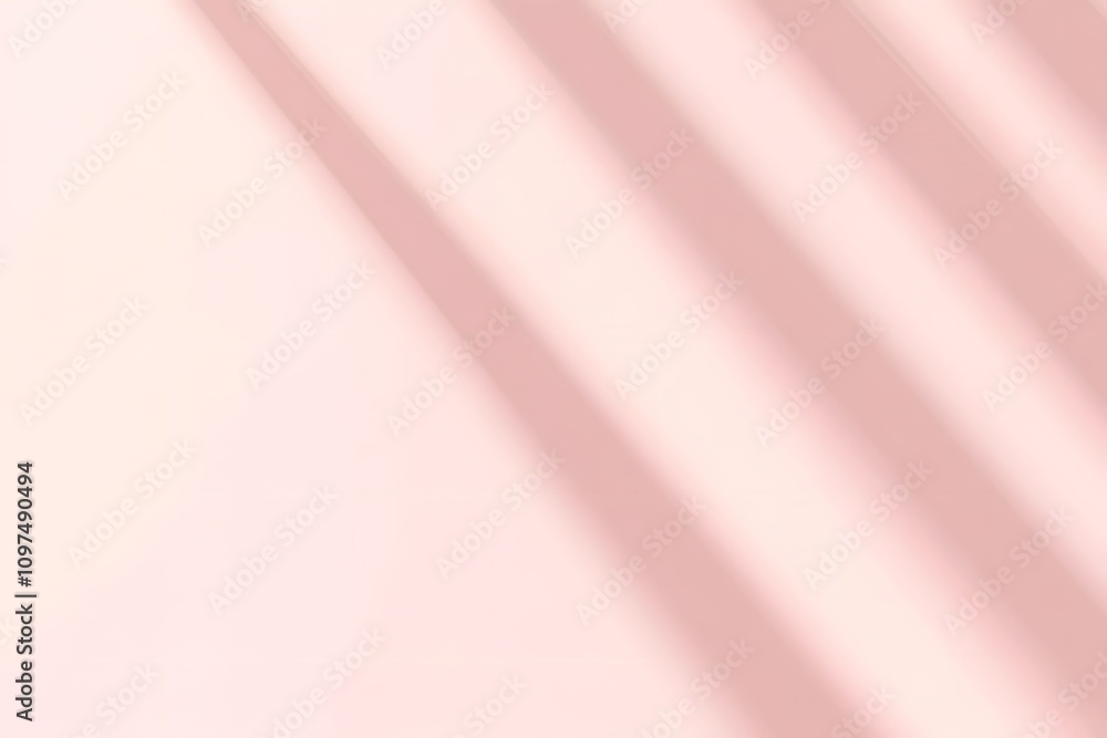 Poster a soft pink background with long shadows creating a gentle, calming effect.