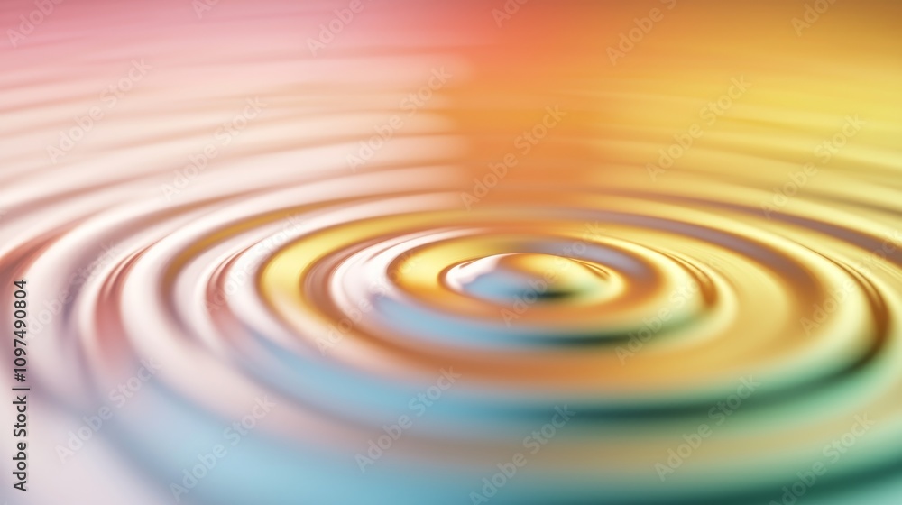 Aufkleber abstract holographic gradient background with spiral patterns and soft ripples in vibrant colors