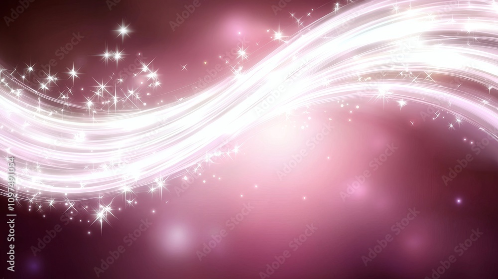 Poster ethereal abstract background with soft glowing waves and sparkles for creative and artistic designs