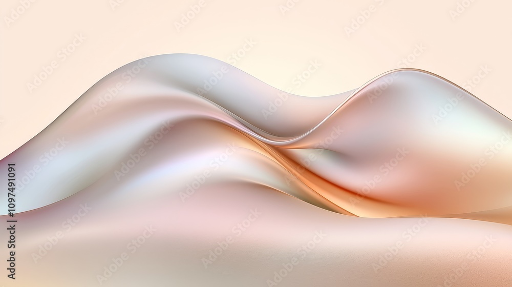 Poster immersive digital gradient landscape abstract with soft curves and subtle hues enhancing modern visu