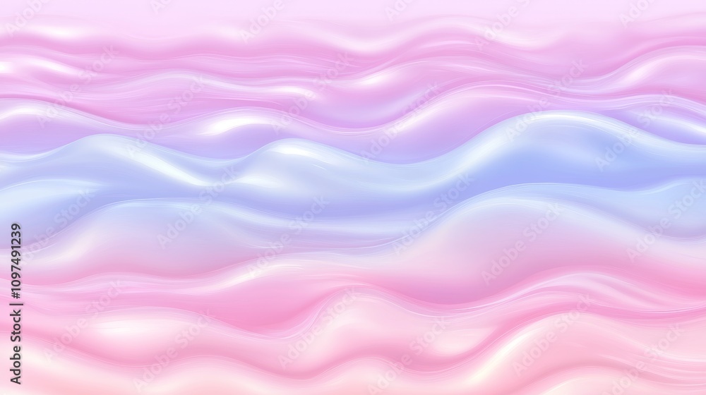 Poster soft holographic gradient waves creating a radiant and dreamy background for design and art projects