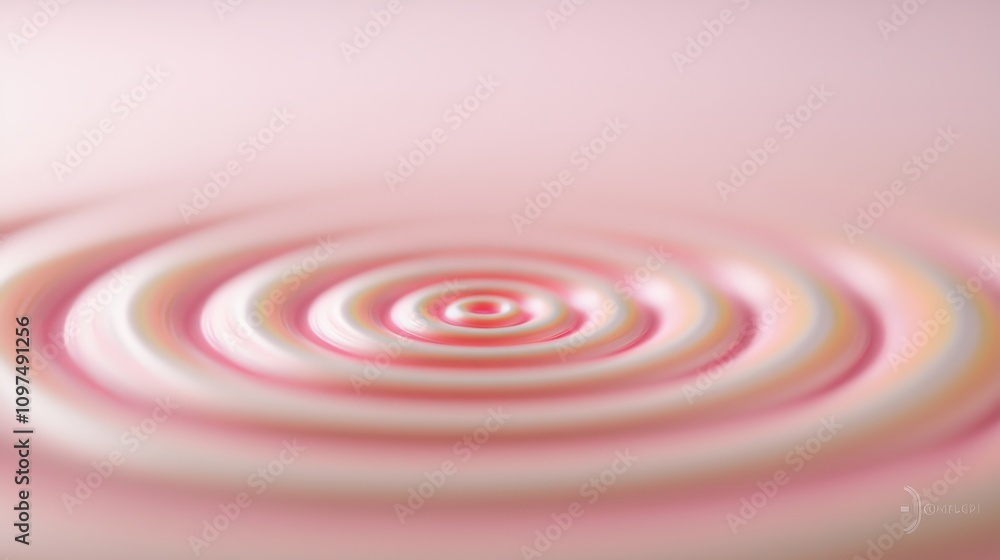 Aufkleber swirling holographic gradients creating abstract patterns in soft pink and cream tones