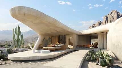 Sustainable architectural innovation desert landscapes with composite materials integrating sustainable practices and advanced design