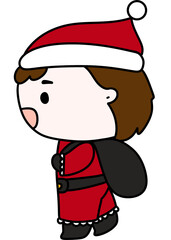 Christmas costumes Cute, Kids, Children, Clipart, PNG, Transparent, Holiday, Festive, Costume, Santa, Red, Cartoon, Doodle, Illustration