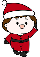 Christmas costumes Cute, Kids, Children, Clipart, PNG, Transparent, Holiday, Festive, Costume, Santa, Red, Cartoon, Doodle, Illustration