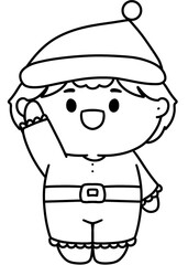 Christmas costumes Cute, Kids, Children, Clipart, PNG, Transparent, Holiday, Festive, Costume, Santa, Red, Cartoon, Doodle, Illustration